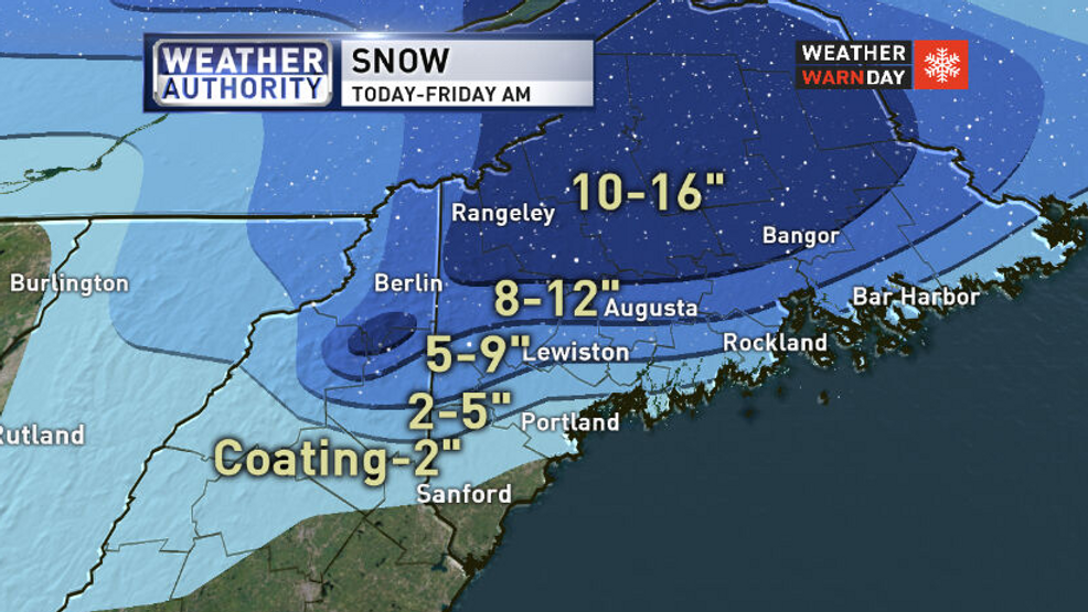 Maine to get hit with snow, strong winds and rain WPFO