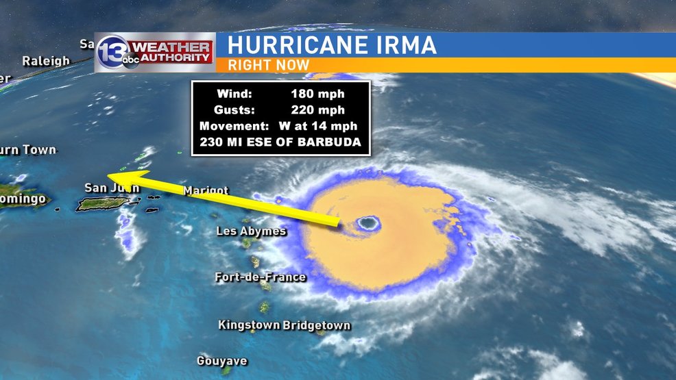 Hurricane Irma Projected landfall and where it may go WHAM