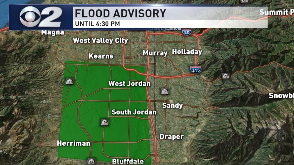 NWS issues urban, small stream flood advisory for parts of Salt Lake