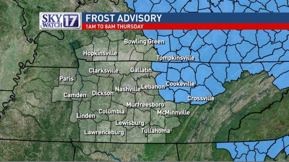 Frost advisory issued for parts of Tennessee as cold temperatures loom