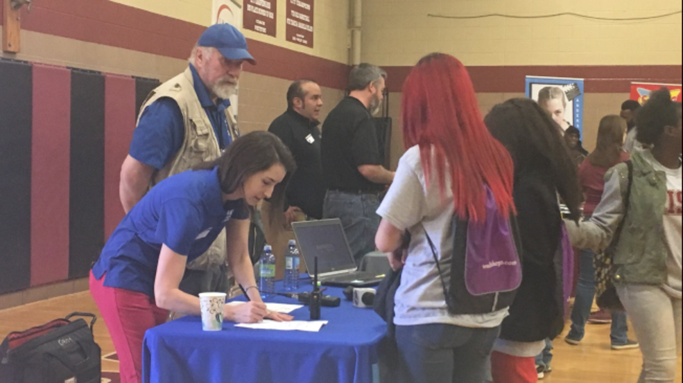 PHOTOS ABC 7 at Horace Mann Middle School Job Fair KVII