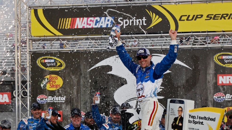kevin harvick wins rain