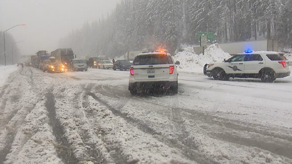 I90, Highway 2 closed over Cascades by heavy snow, downed trees KATU