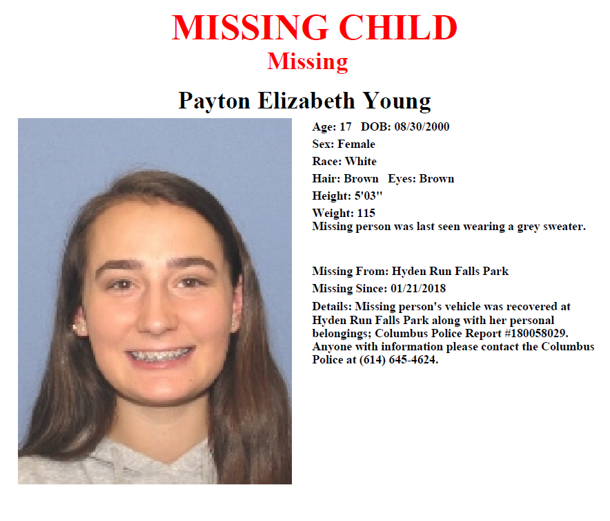 Police Missing 17yearold's body found at Hayden Falls Park WSYX